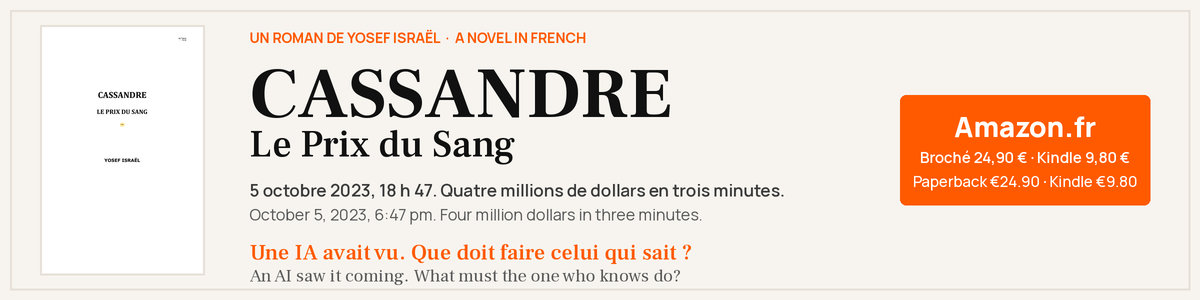 Cassandre : Le Prix du Sang, roman de Yosef ISRAËL / novel in French by Yosef ISRAËL - Amazon.fr